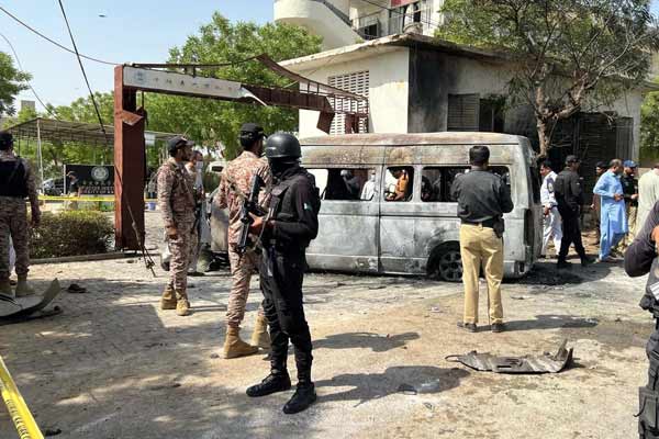 blast in karachi university 