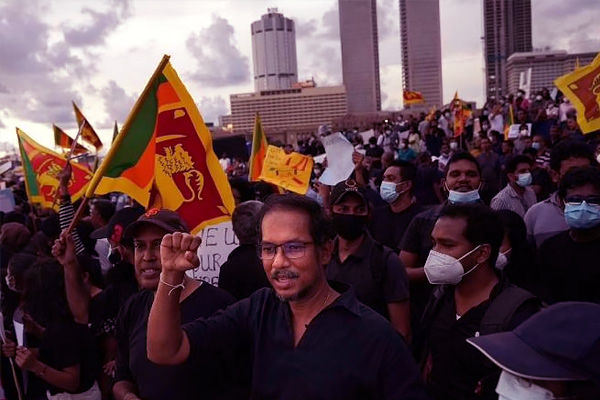 violent protests in sri lanka