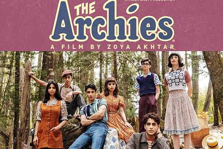 Poster of Suhana Khan, Khushi Kapoor and Agastya Nanda's debut film 'The Archies' releas