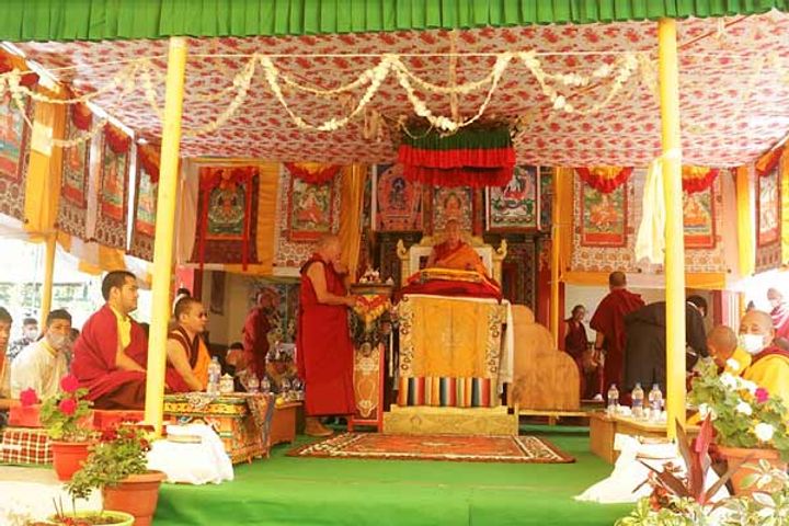 tibetan buddhist lamas perform special worship in mcleodganj for the longevity of the dalai lama