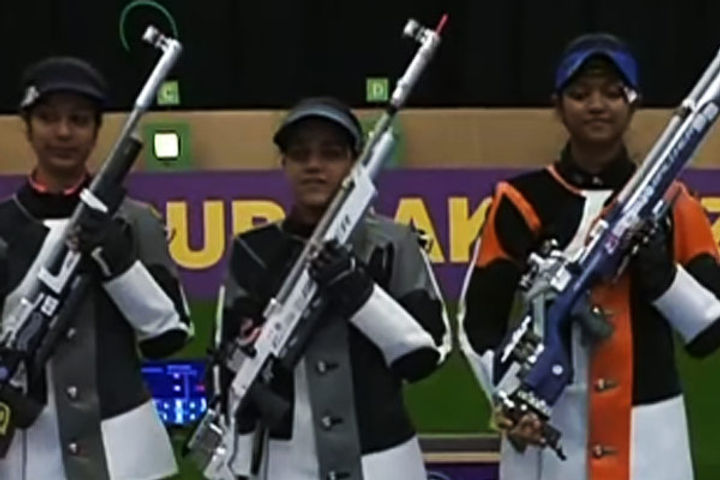 india won gold in womens 10m air rifle team event