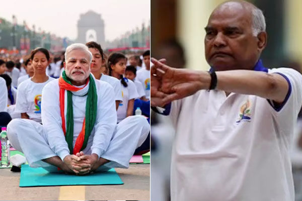 prime minister narendra modi and president ram nath kovind did yoga
