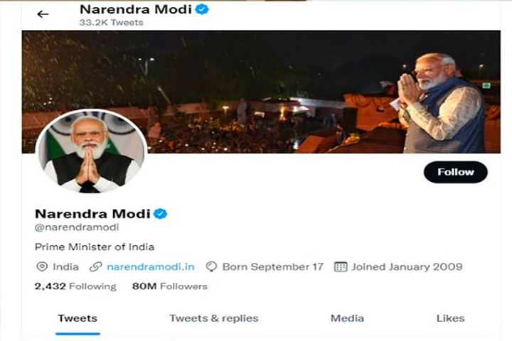 pm modi has 8 crore followers on twitter
