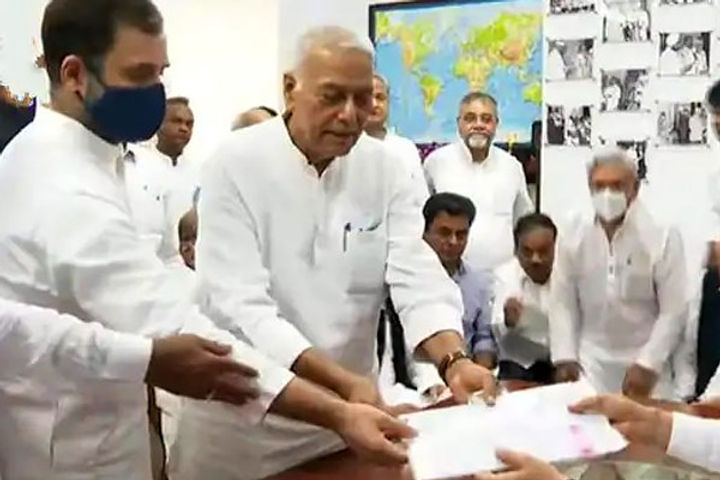 Yashwant Sinha filed nomination for the post of President Yashwant Sinha filed nomination for the post of President