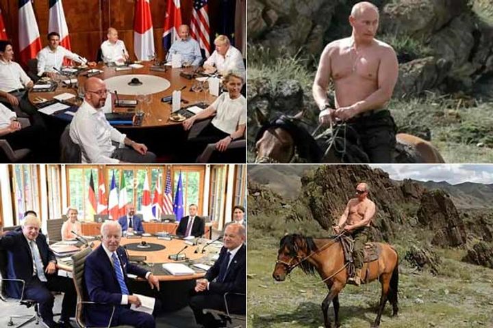 G-7 leaders made fun of Putin's shirtless picture like this