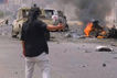 explosives car explodes in yemen 6 killed