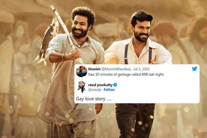 resul pookutty told rrr a gay love story fans got angry resul pookutty told rrr a gay love story fans got angry