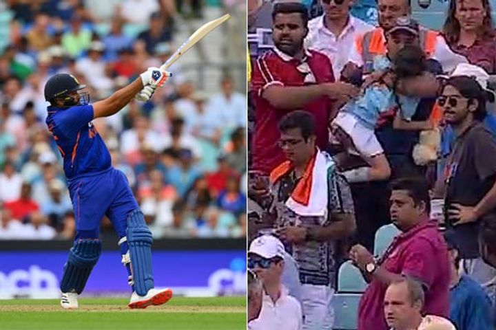 little girl injured by rohit sharmas hitting six