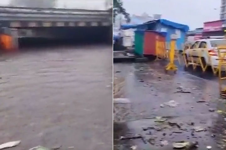Flood at Manali Bus Stand Nyari Dam overflows in Rajkot