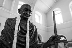 mahatma gandhis statue vandalized in torontos richmond hill indian embassy unhappy