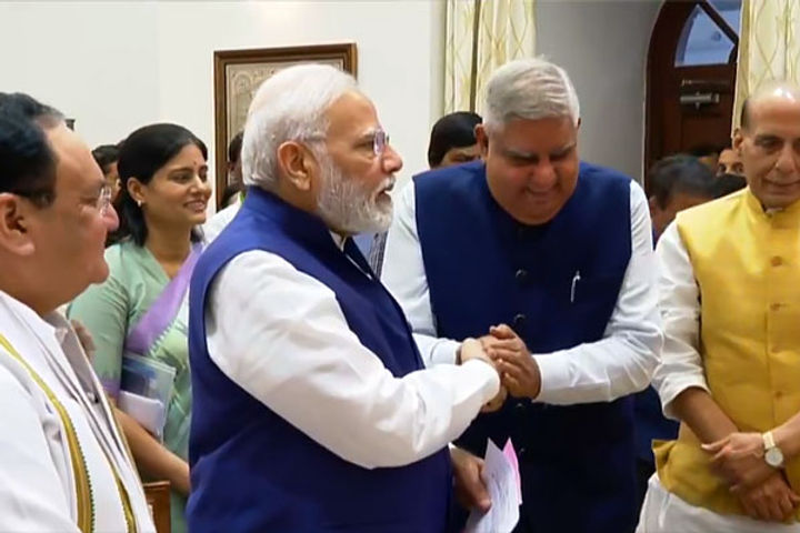 jagdeep dhankhar files nomination for vice presidential election