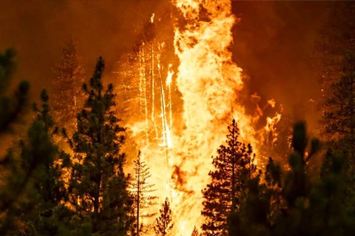 The worst fire of the year in California, burning 12 thousand acres of forest