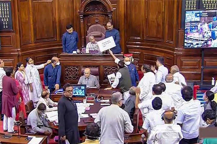 19 MPs suspended from Rajya Sabha for a week for creating ruckus