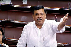 aap rajya sabha mp sanjay singh suspended action taken after sloganeering