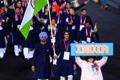 colorful inauguration of 22nd commonwealth games pv sindhu and manpreet singh represented india