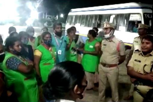 gas leak in factory in achutapuram women workers were taken to hospital after their health deteriora