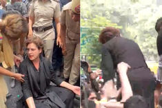Many Congress leaders including Rahul and Priyanka Gandhi were detained