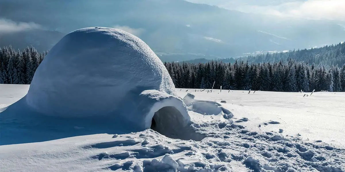 snow homes.