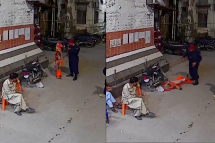 a pregnant woman was publicly beaten up by a security guard in karachi video surfaced