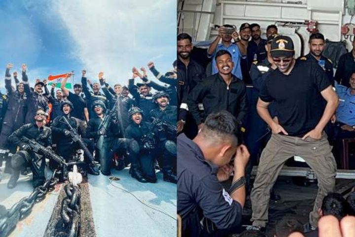 kartik aaryan spends quality time with indian navy