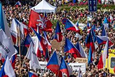 russia shuts down oil and gas supplies people take to the streets against the government in the czec