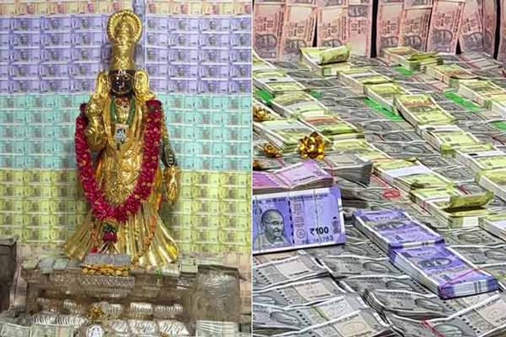 goddess vasavi kanyaka parmeshwar temple decorated with 8 crore notes on navratri goddess vasavi kanyaka parmeshwar temple decorated with 8 crore notes on navratri