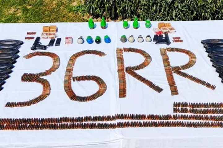 huge amount of arms recovered in gurez area of bandipora