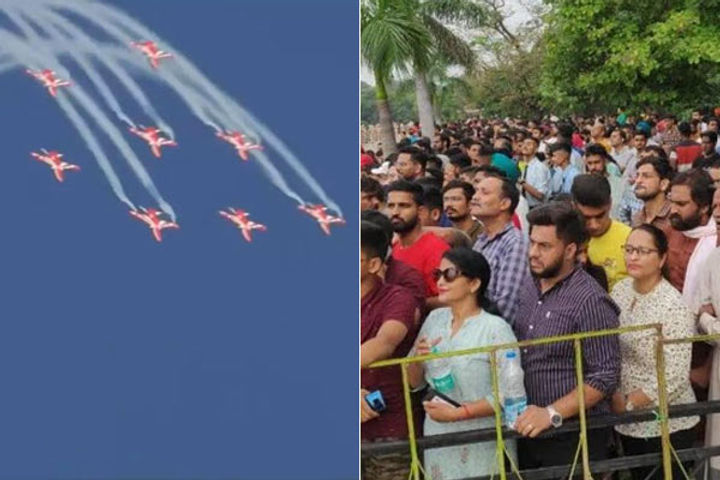 Airshow begins at Sukhna Lake more than 80 aircraft participated