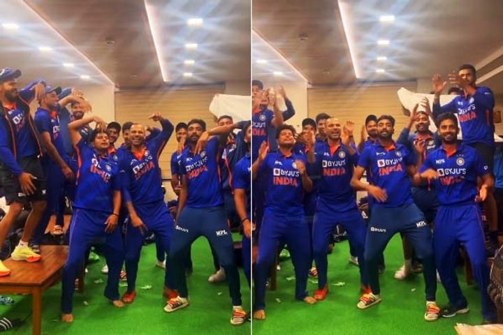 team india danced after defeating south africa in the odi series daler mehndi song bolo tara rara