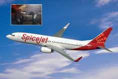 spicejet plane makes emergency landing at hyderabad airport smoke filled cabin