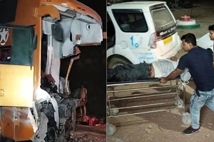 a horrific road accident near rewa 15 killed 40 injured