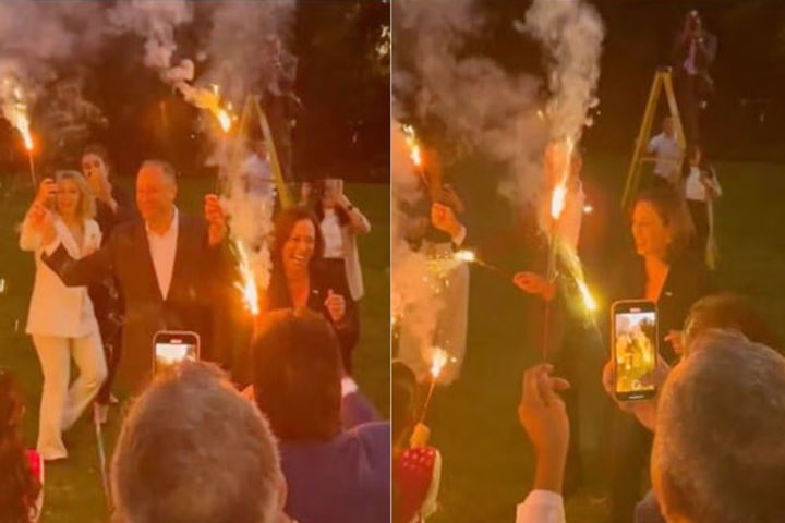 kamala harris gave diwali party to indians