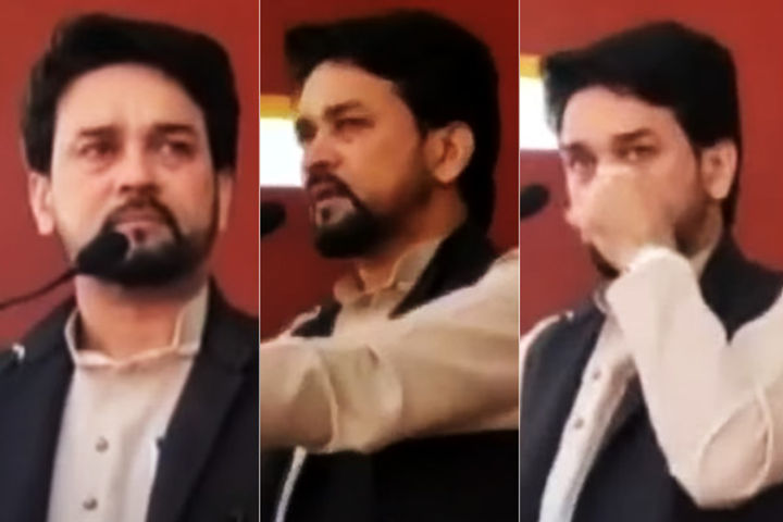 anurag thakur cried while addressing the public meeting gave credit for his victories to the workers