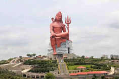 the worlds tallest shiva statue will be inaugurated today by the hands of morari bapu