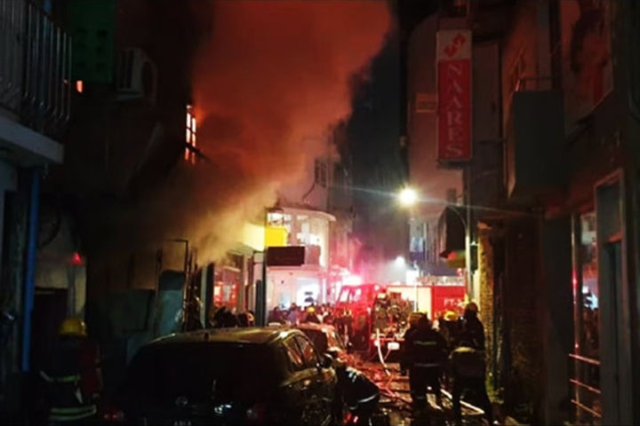 massive fire broke out in a building in male 10 people including 9 indians died