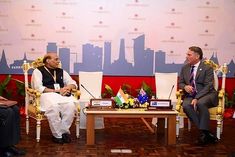india asean summit rajnath singh meets american and australian counterparts in cambodia