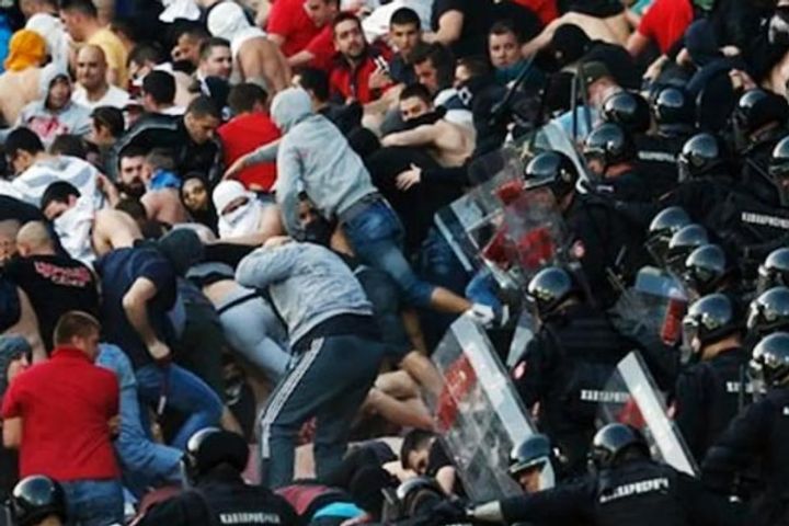 threat of violence in fifa world cup serbian ultra fans also came to watch the tournament