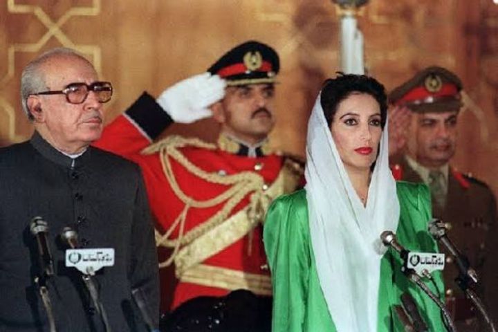benazir bhutto became prime minister today itself then for the first time a woman became prime minis