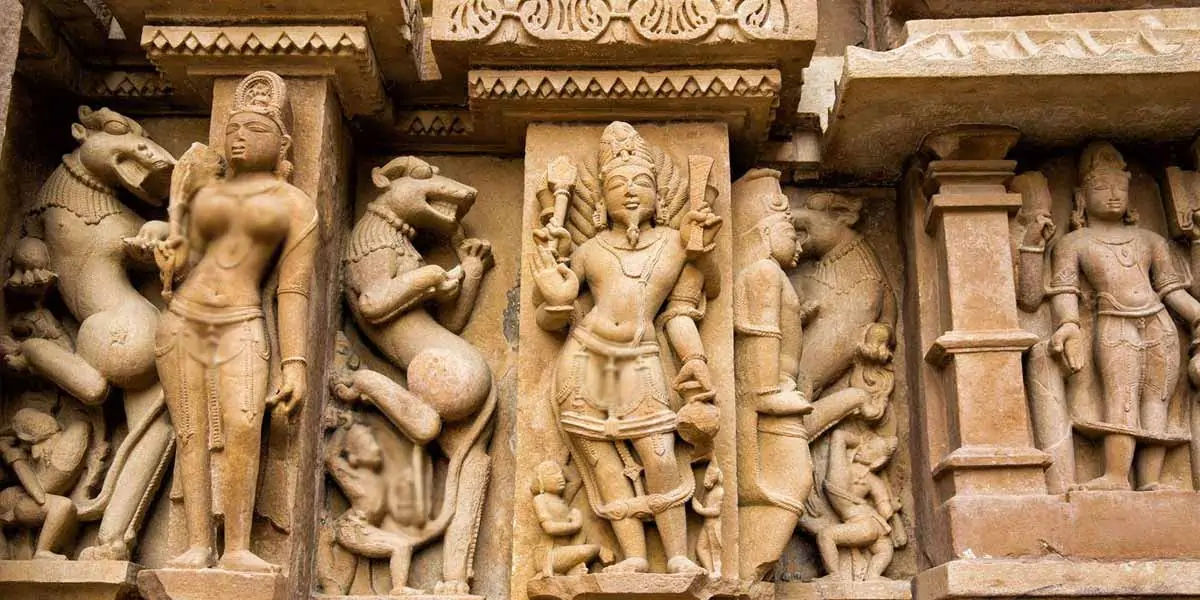 khajuraho, city, india, temples