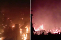 fire breaks out in assams slum many houses gutted