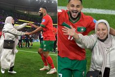moroccan footballer sofiane boufal dances with mother on pitch after historic win