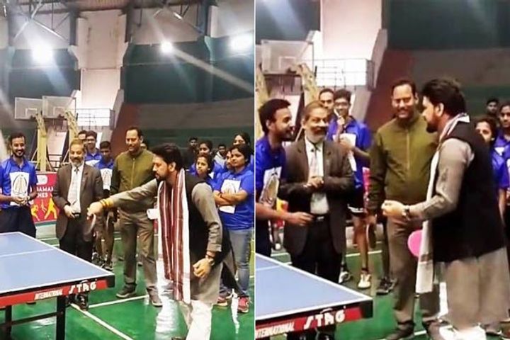 union sports minister inaugurated table tennis