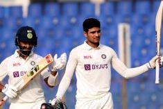 cheteshwar pujara and shubman gills century indias second innings declared at 258 runs