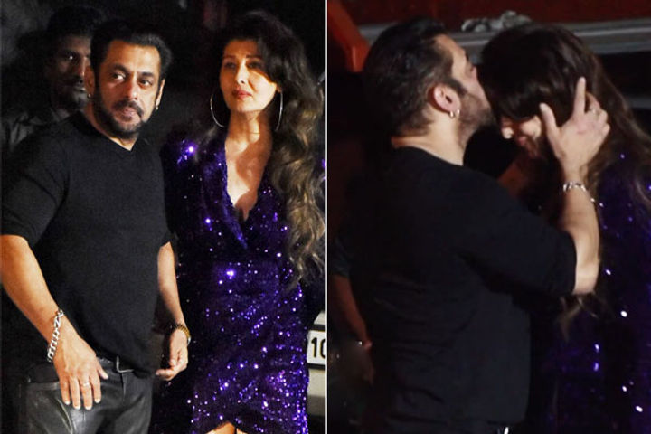 salman khan kisses ex girlfriend during birthday celebration video goes viral