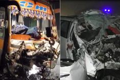 9 killed more than 30 injured in car and bus collision in gujarats navsari horrific road accident in