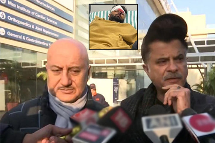 bollywood stars anil kapoor and anupam kher met rishabh