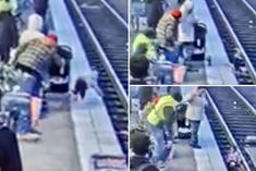 woman pushed 3 year old girl on railway track