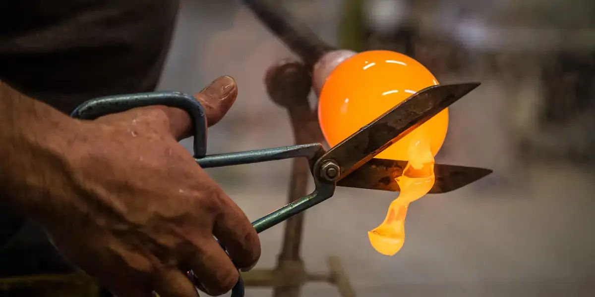 Glass, sand, lime, soda, ash, high temperature