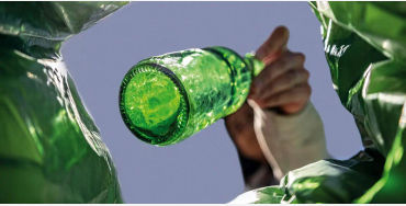 Glass, sand, lime, soda, ash, high temperature
