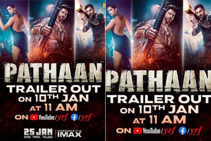 SRK shares new poster of Pathaan trailer releasing date and time revealed